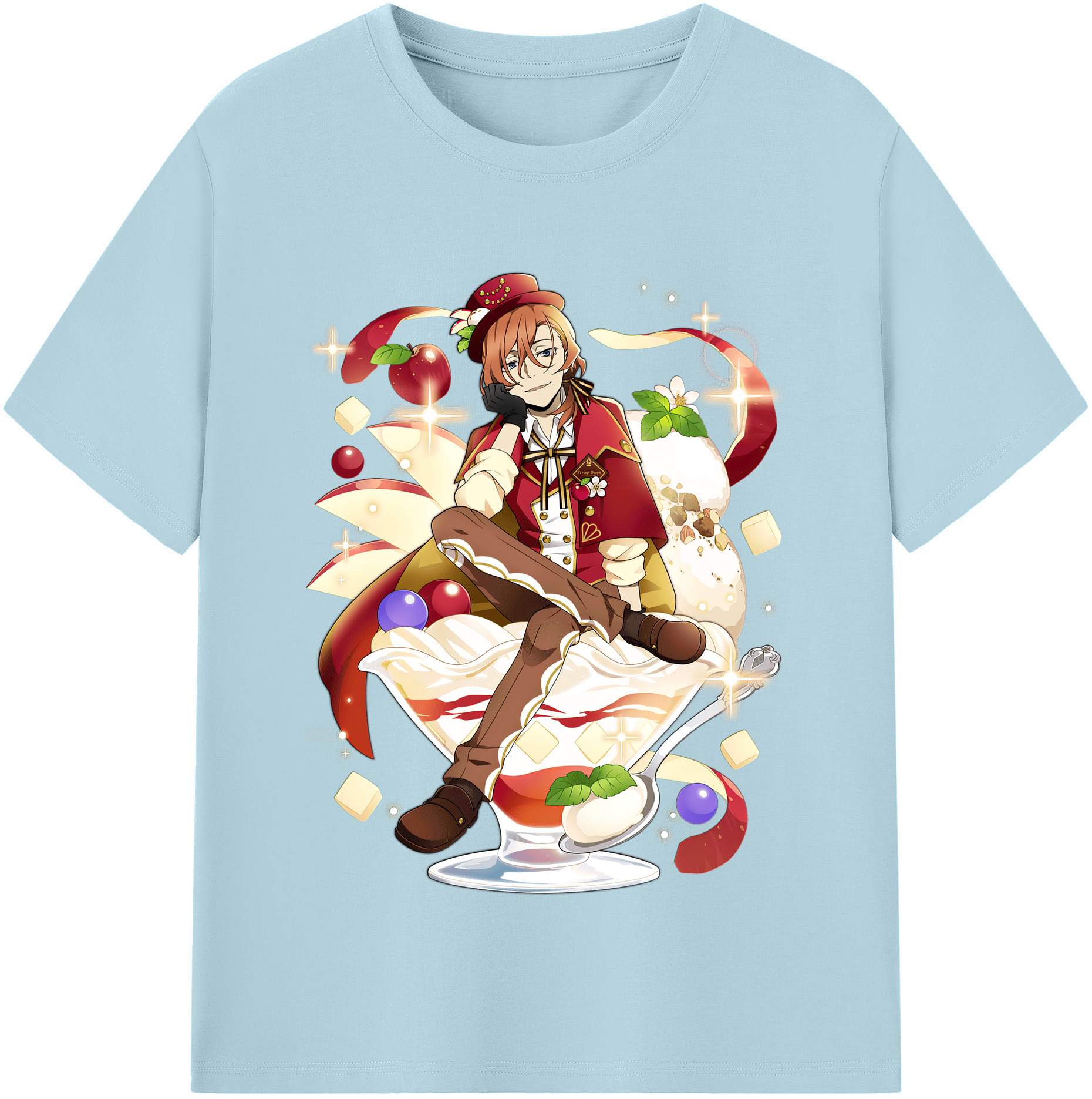 （画像用） 文豪ストレイドッグス Bungo Stray Dogs 綿100％半袖Tシャツ（フロントプリント）